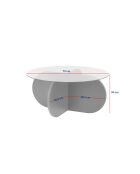 Aeris salontafel saffiereik smoke - 75×75×35 cm