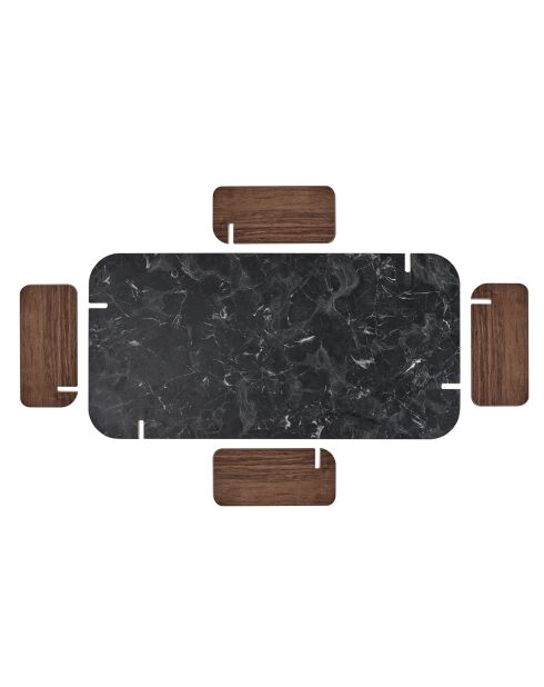 Renard Lotus Couchtisch aus Nussbaumholz - 147×87×35 cm