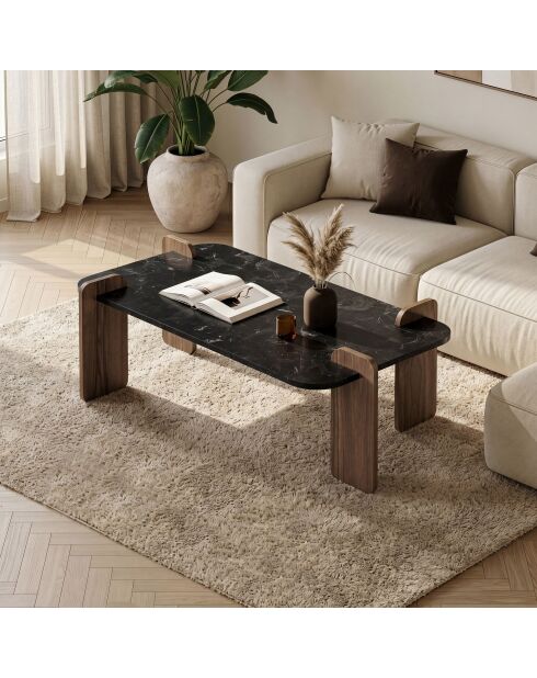 Renard Lotus Couchtisch aus Nussbaumholz - 147×87×35 cm