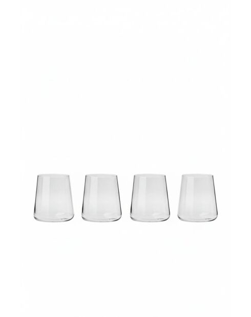 4 pièces de verres Avantgarde 420 transparentes - 9x9x10 cm
