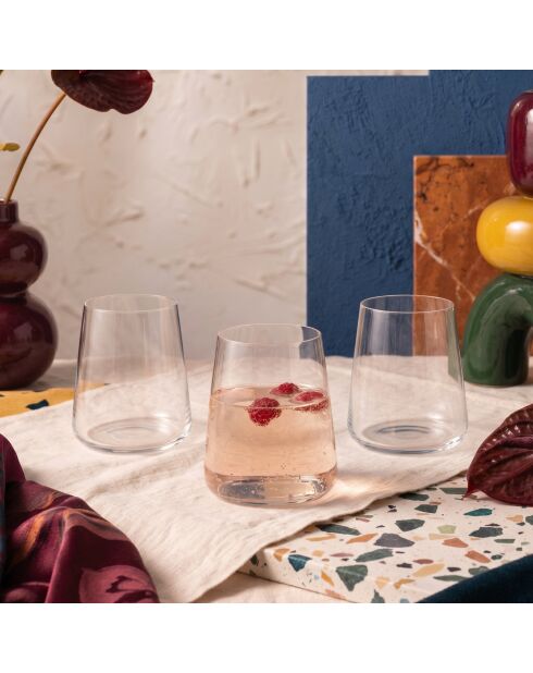 4 pièces de verres Avantgarde 420 transparentes - 9x9x10 cm