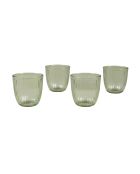 4 pièces de verres Splendid 290 vertes - 8,6x8,6x8,5 cm