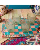 4 pièces de verres Splendid 290 vertes - 8,6x8,6x8,5 cm