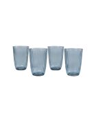 4 pièces de verres Splendid 395 bleues - 8,5x8,5x12 cm
