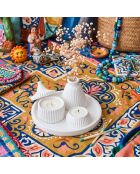 5 piezas de 1286 velas blancas, 18 x 18 cm, 8,5 x 7 cm, 9 x 9 cm, 3 x 6 cm
