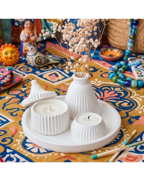 5 piezas de 1286 velas blancas, 18 x 18 cm, 8,5 x 7 cm, 9 x 9 cm, 3 x 6 cm