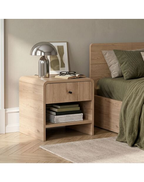 Comodino Parila rovere sepet - 45×40×45 cm