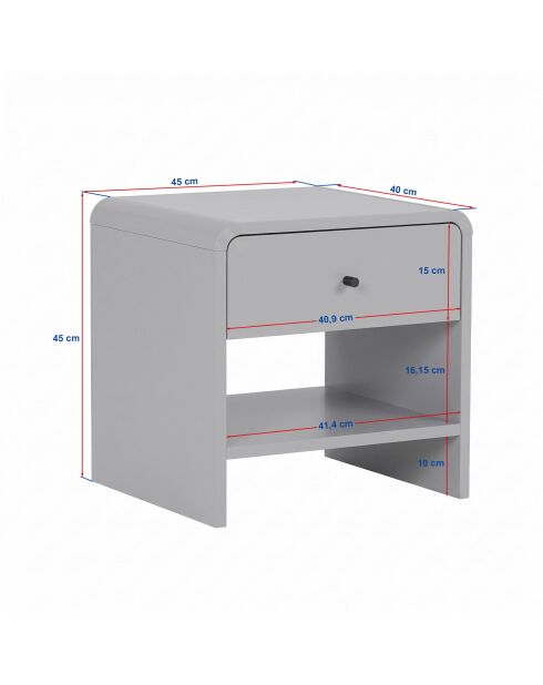 Comodino Parila rovere sepet - 45×40×45 cm