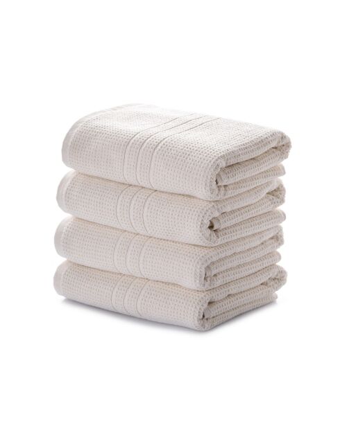 4 pièces de serviettes pour les mains Central écru - 50x100 cm