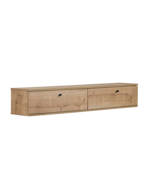 Meuble TV Ligne 160 chêne saphir - 160×25×25 cm