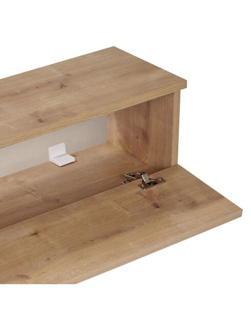 Meuble TV Ligne 160 chêne saphir - 160×25×25 cm