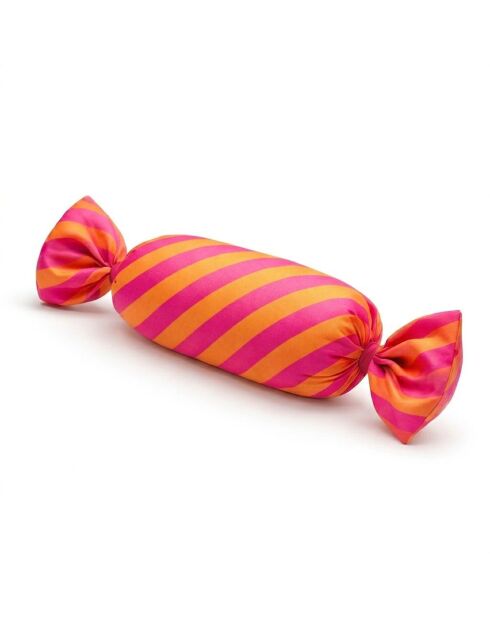 Coussin Sugar Candy rose/jaune - 60x15 cm