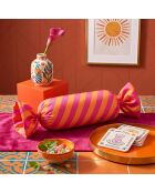 Coussin Sugar Candy rose/jaune - 60x15 cm