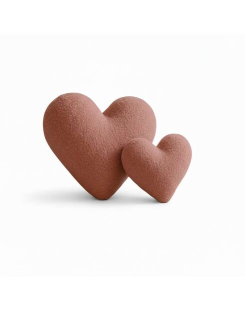Coussin Petit Cœur D'Ourson rose - 38x33x9 cm