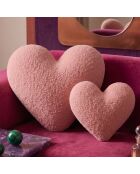 Coussin Petit Cœur D'Ourson rose - 38x33x9 cm