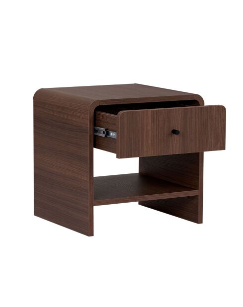 Comodino Parila Milan in noce - 45×40×45 cm
