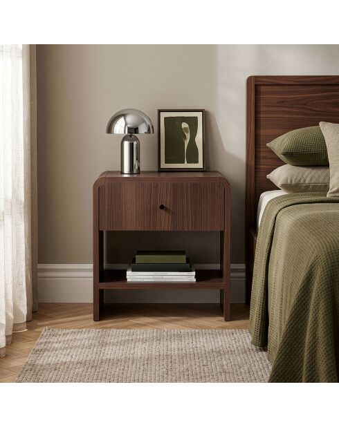 Comodino Parila Milan in noce - 45×40×45 cm