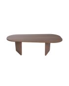 Ovalis Couchtisch aus venezianischem Nussbaumholz - 130×65×40 cm