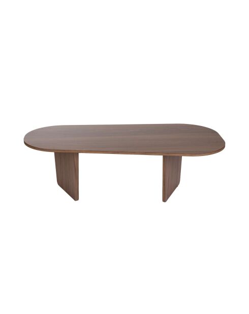 Ovalis Couchtisch aus venezianischem Nussbaumholz - 130×65×40 cm