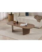 Ovalis Couchtisch aus venezianischem Nussbaumholz - 130×65×40 cm