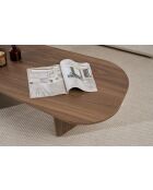 Ovalis Couchtisch aus venezianischem Nussbaumholz - 130×65×40 cm