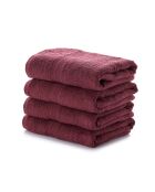 4 Stück Burgundy List Handtücher - 50x90 cm