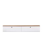 Meuble TV Ligne 160 pin de l'atlantique blanc - 160×25×25 cm