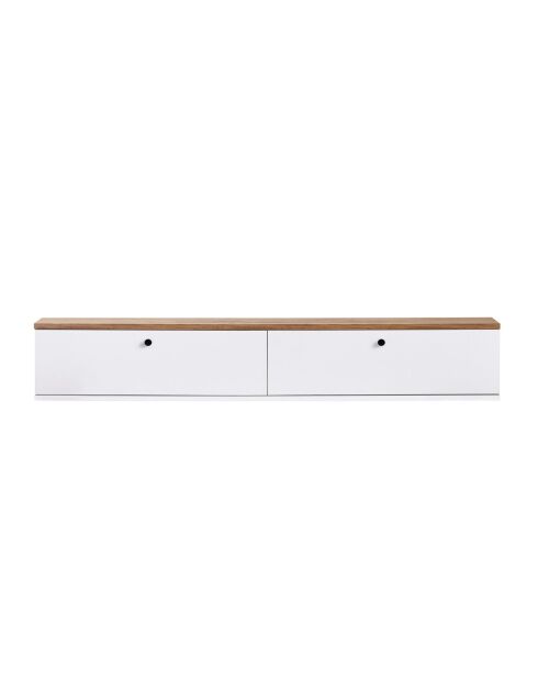 Meuble TV Ligne 160 pin de l'atlantique blanc - 160×25×25 cm