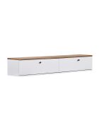 Meuble TV Ligne 160 pin de l'atlantique blanc - 160×25×25 cm
