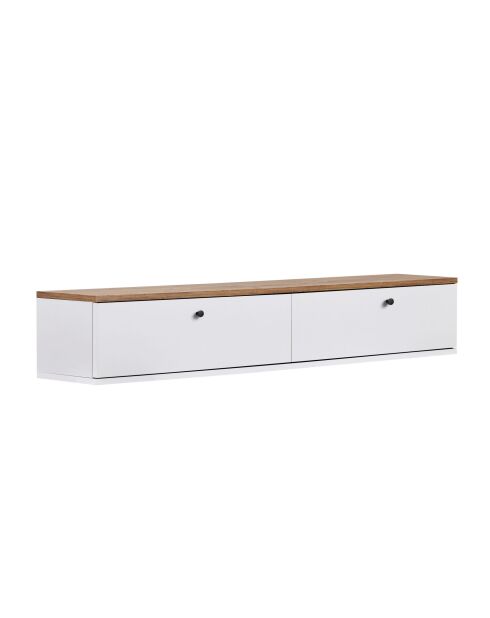 Meuble TV Ligne 160 pin de l'atlantique blanc - 160×25×25 cm