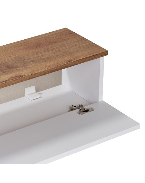 Meuble TV Ligne 160 pin de l'atlantique blanc - 160×25×25 cm