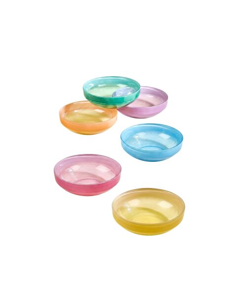 6 pièces de bols Rainbow multicolore - D. 15 cm