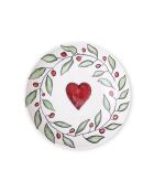 6 pièces d'assiettes Luv0009 blanc/rouge/vert - 20x20x5 cm