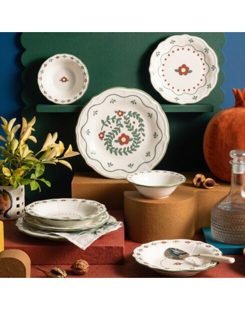 24 pièces Service de table Marcelin Fulya multicolores