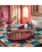 Plateau de salle de bain Sbn0114 violet - 26x15x3 cm