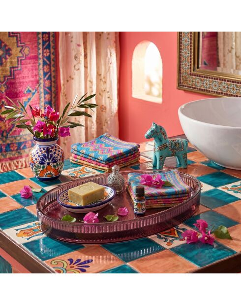 Plateau de salle de bain Sbn0114 violet - 26x15x3 cm