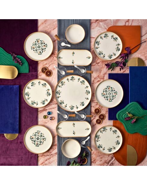 23 pièces petit-déjeuner Mch0011387 multicolores - 25x11x3,5 cm/13x13 cm