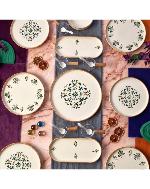 23 pièces petit-déjeuner Mch0011387 multicolores - 25x11x3,5 cm/13x13 cm