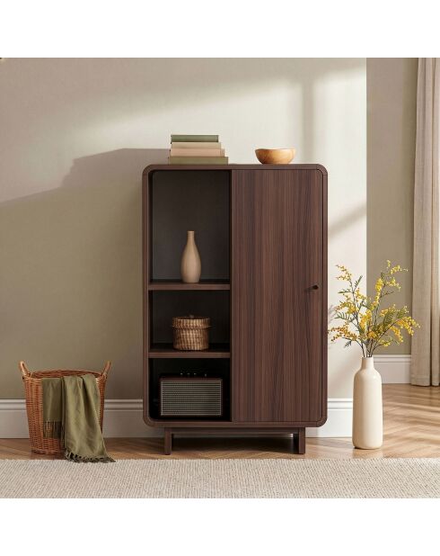 Armoire multifonctionnelle Torina noyer de milan - 70×34×110 cm