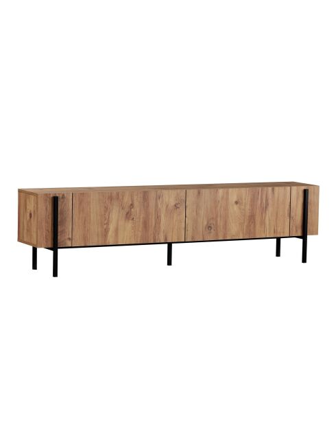 Meuble TV Nexus pin de l'atlantique noir - 180×30×45 cm