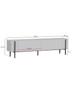 Meuble TV Nexus pin de l'atlantique noir - 180×30×45 cm