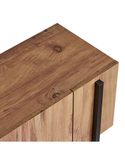 Meuble TV Nexus pin de l'atlantique noir - 180×30×45 cm