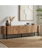 Meuble TV Nexus pin de l'atlantique noir - 180×30×45 cm