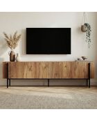 Meuble TV Nexus pin de l'atlantique noir - 180×30×45 cm