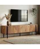 Meuble TV Nexus pin de l'atlantique noir - 180×30×45 cm