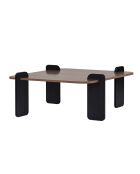 Tavolino Marais in legno di noce nero - 117×117×35 cm