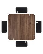 Tavolino Marais in legno di noce nero - 117×117×35 cm
