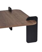 Tavolino Marais in legno di noce nero - 117×117×35 cm