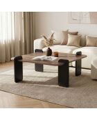 Tavolino Marais in legno di noce nero - 117×117×35 cm