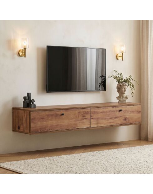 Meuble TV Ligne 160 pin atlantique - 160×25×25 cm